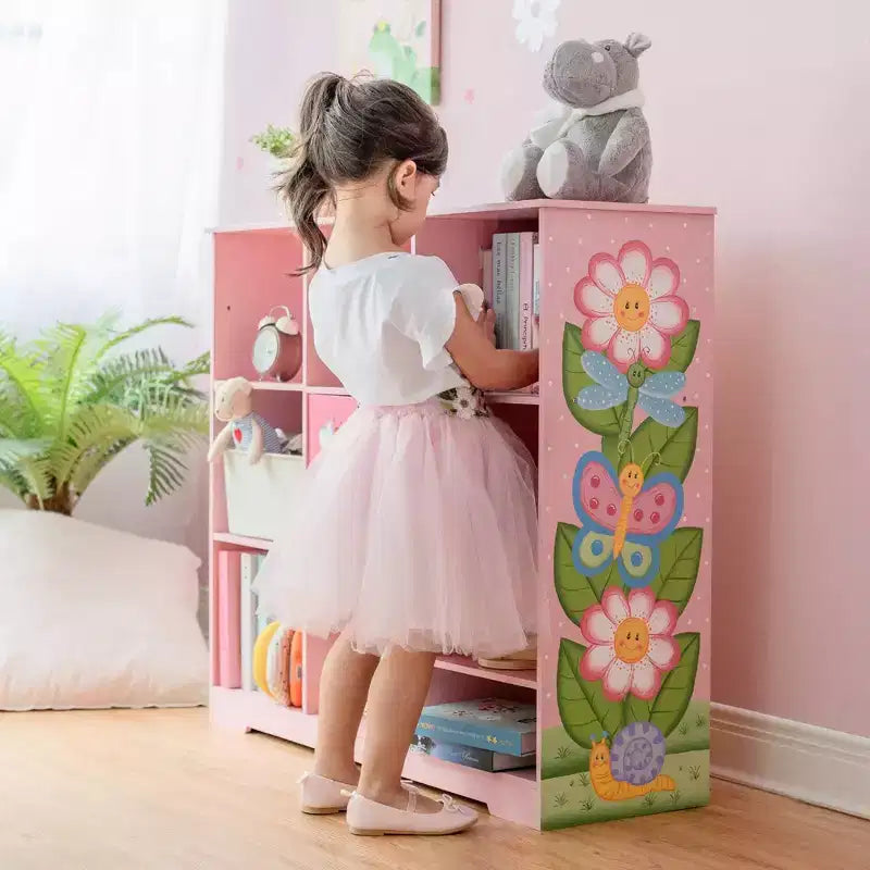 Libreria per bambini a cubo regolabile Magic Garden Rosa