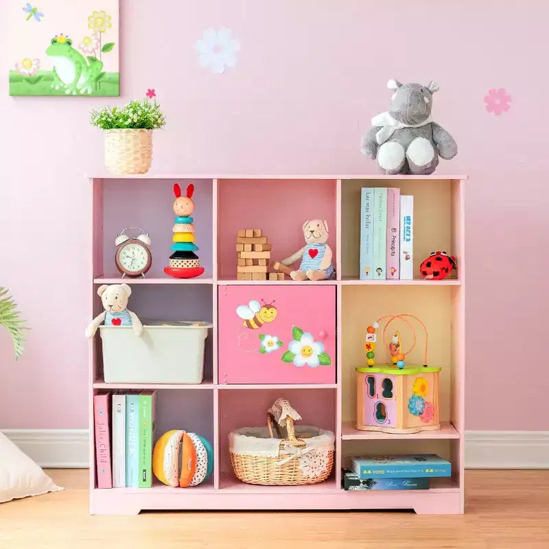 Libreria per bambini a cubo regolabile Magic Garden Rosa