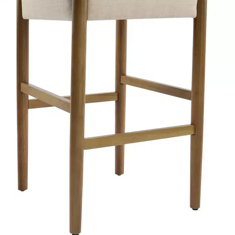 Set di 2 moderni sgabelli da bar con sedili imbottiti, bianchi
