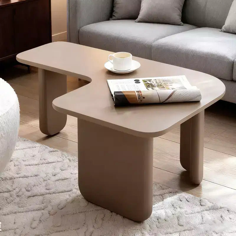 35 L - Tavolino moderno color cachi - verde vernice multi - strato combinazione libera angolare bianco