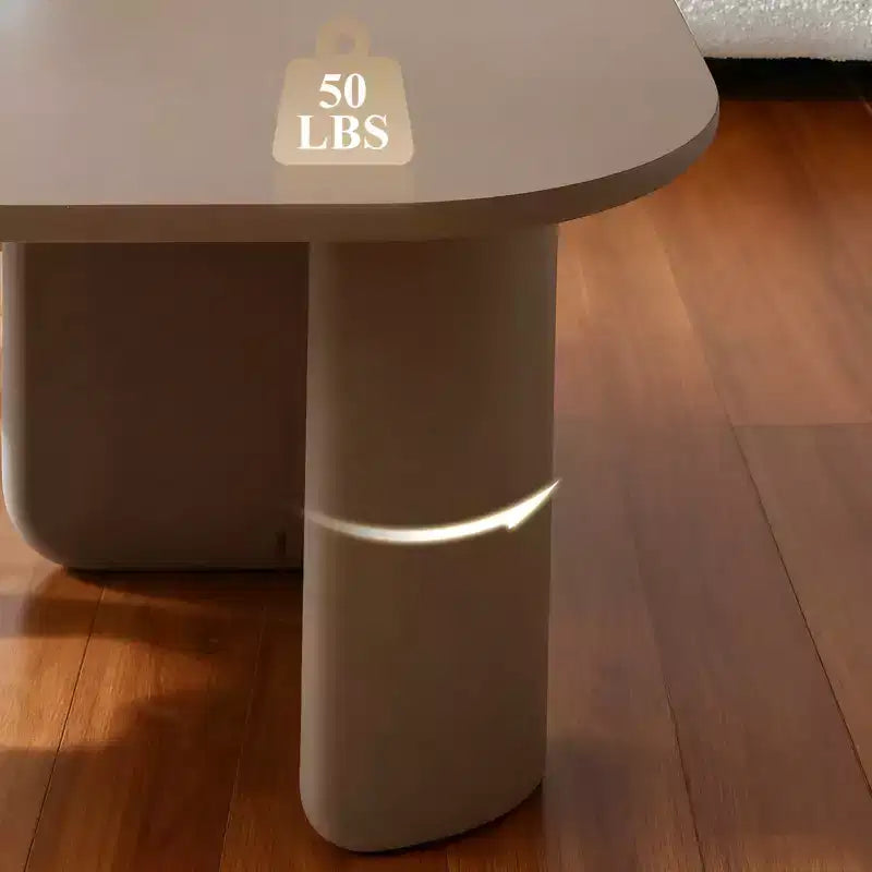 35 L - Tavolino moderno color cachi - verde vernice multi - strato combinazione libera angolare bianco