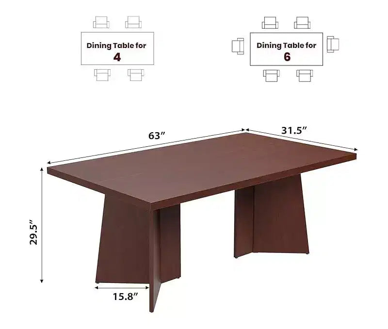 Tavolo da Pranzo per 6-8 Persone - Tavolo da Cucina Moderno da 160 cm con Ampio Piano e Gambe a Piedistallo Robuste, Tavolo da Pranzo per la Cucina