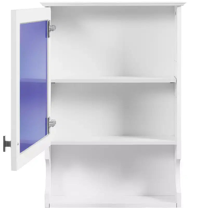 Mobiletto da bagno da 20'' a parete con specchio e sportello contenitore