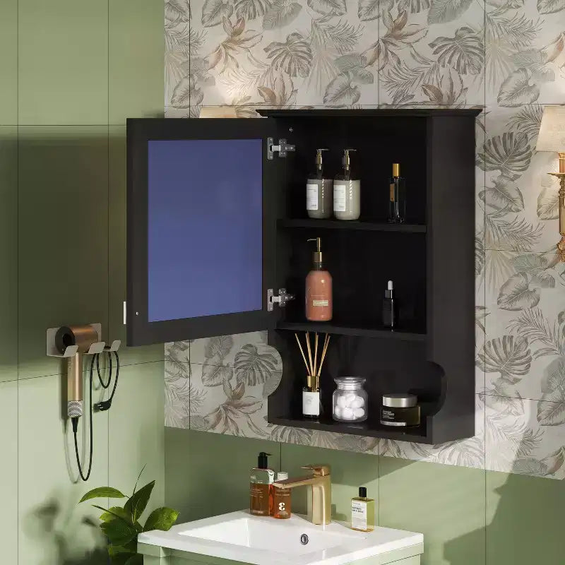 Mobiletto da bagno da 20'' a parete con specchio e sportello contenitore