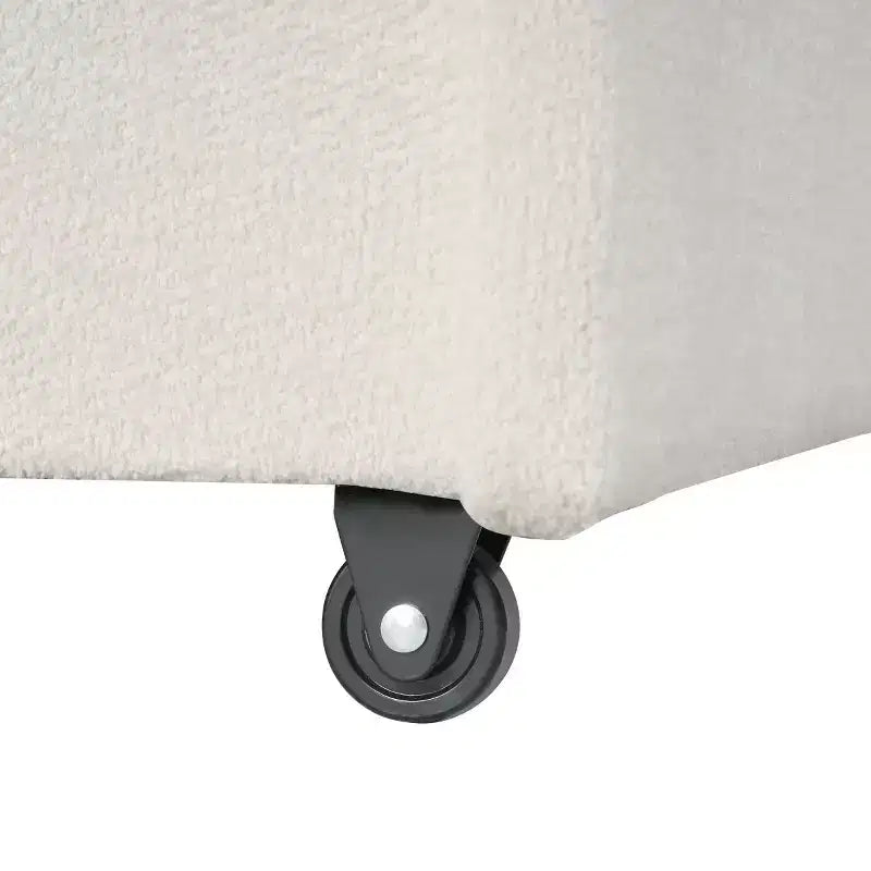 Divano componibile moderno in tessuto 95 con chaise longue contenitore e schienale a ribalta, divano letto convertibile per soggiorno o salotto