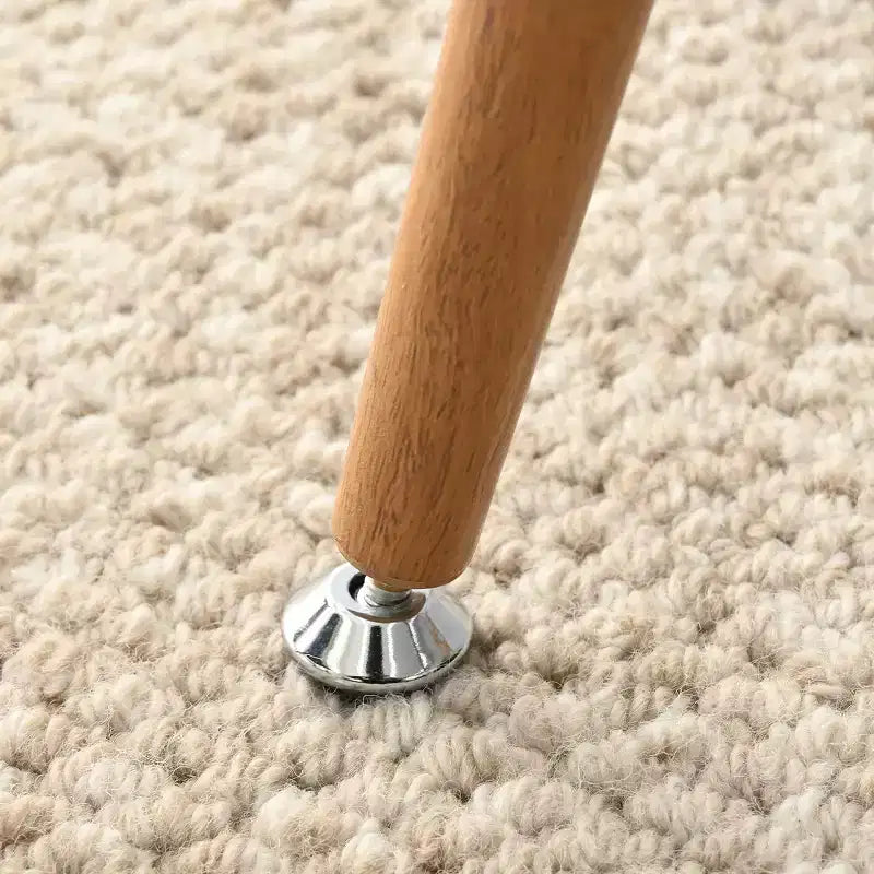 Set di 4 Sgabelli da Bar con Schienale in Boucle, Altezza Bancone, 27 Sedie da Bar per Colazione in Stile Moderno di Metà Secolo con Gambe in Metallo Effetto Legno