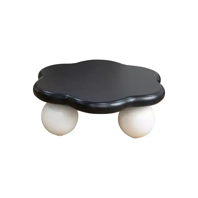 Tavolino da Caffè Moderno a Forma di Nuvola da 35", Tavolino Minimalista con Gambe Sferiche, Tavolino Piccolo per Soggiorno o Appartamento