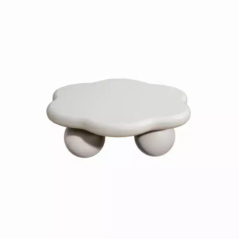Tavolino da Caffè Moderno a Forma di Nuvola da 35", Tavolino Minimalista con Gambe Sferiche, Tavolino Piccolo per Soggiorno o Appartamento