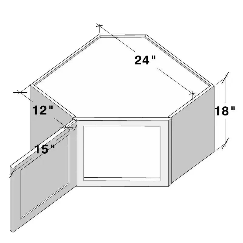 Base Cucina Shaker 24 L x 18 A x 12 P, telaio in legno massello, vernice a base d'acqua a basso contenuto di VOC, chiusura ammortizzata, RTA, Grigio Tortora
