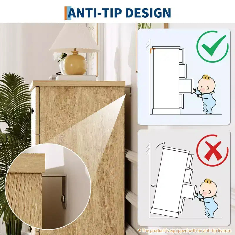 Cassettiera alta a 5 cassetti per camera da letto, cassettiera verticale scanalata, cassettiera in legno con maniglie, cassettiera salvaspazio per appartamento o camera degli ospiti