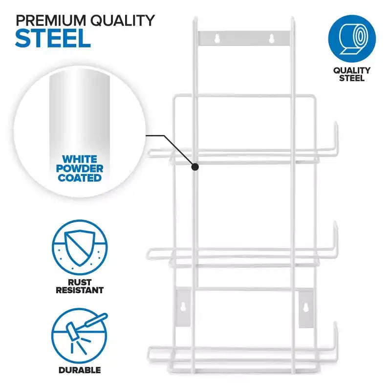 Dispenser triplo di guanti Stock Your Home - Bianco (confezione da 10)