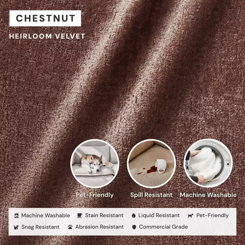 Divano componibile Anabei modulare e lavabile a 5 posti con terminali aperti e pouf - Seduta Memorix+ e cuscino Contour