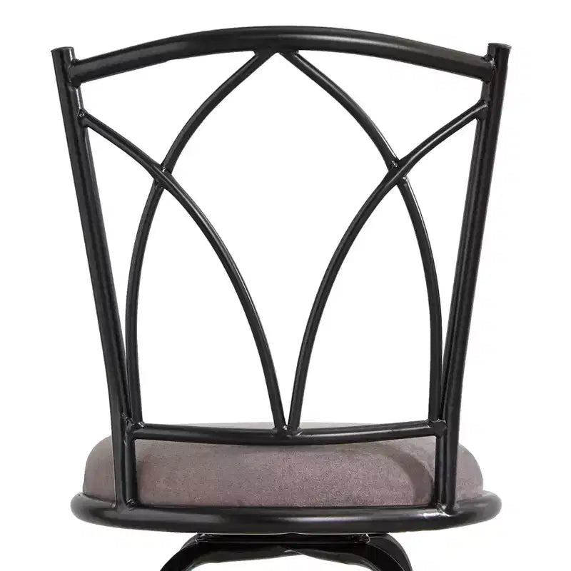 Set di 3 sgabelli da bar Delta regolabili in altezza con girello nero/grigio: girevole, struttura in metallo, microfibra