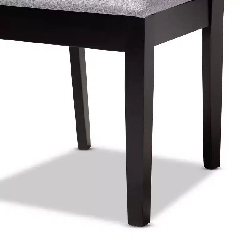 Set di 4 sedie da pranzo in legno rifinito Lenoir grigio