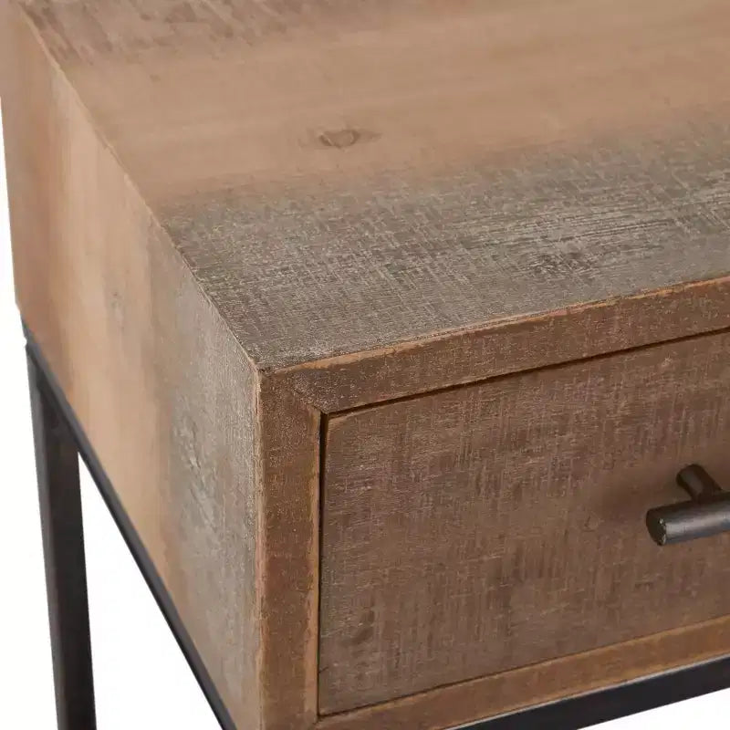 Morris Console Table Marrone - : Finitura anticata moderna, larghezza 36", forma rettangolare per ingresso, struttura in legno