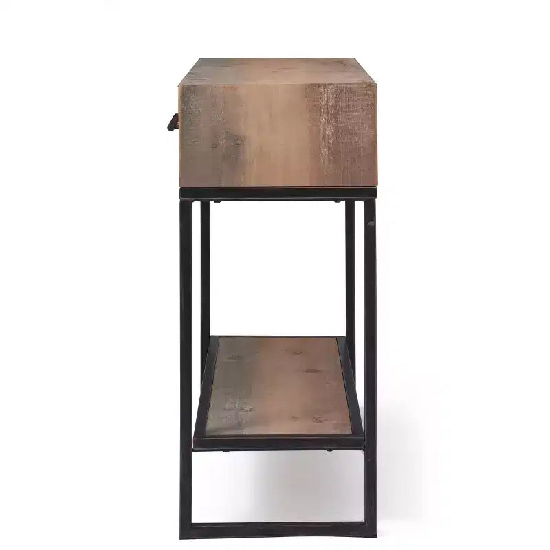 Morris Console Table Marrone - : Finitura anticata moderna, larghezza 36", forma rettangolare per ingresso, struttura in legno
