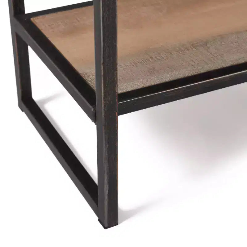 Morris Console Table Marrone - : Finitura anticata moderna, larghezza 36", forma rettangolare per ingresso, struttura in legno