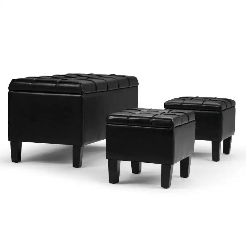 3 pz 44 Pouf contenitore Lancaster